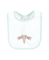 Touched by Nature Infant Girl Organic Cotton Bibs, Popsicle, One Size