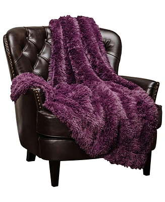 Chanasya Premium Solid Faux Long Fur Throw Blanket - Soft