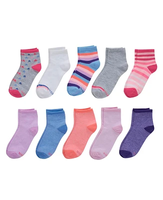 Hanes Girls Ultimate 10-Pack Fashion Ankle Socks