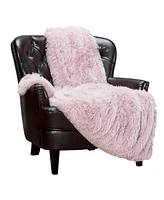 Chanasya Premium Solid Faux Long Fur Throw Blanket - Soft