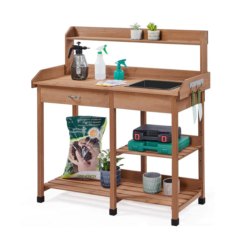 Yaheetech 47.6 H Wood Potting Bench