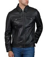 Frye Men's Modern Leather Trucker Jacket