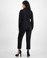 I.n.c. International Concepts Petite Long-Sleeve Collared Jumpsuit, Created for Macy's