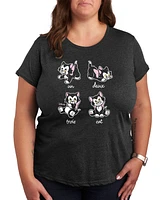 Hybrid Apparel Plus Disney Cats Graphic T-shirt