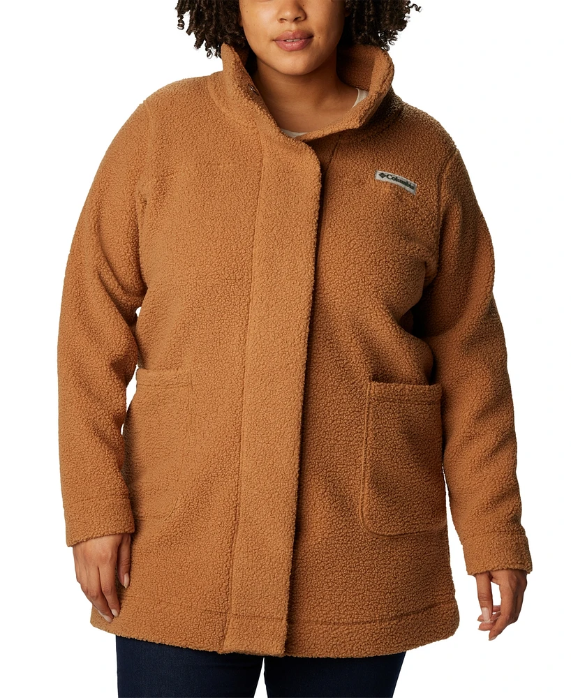 Columbia Plus Size Active Panorama Stand-Collar Long Jacket
