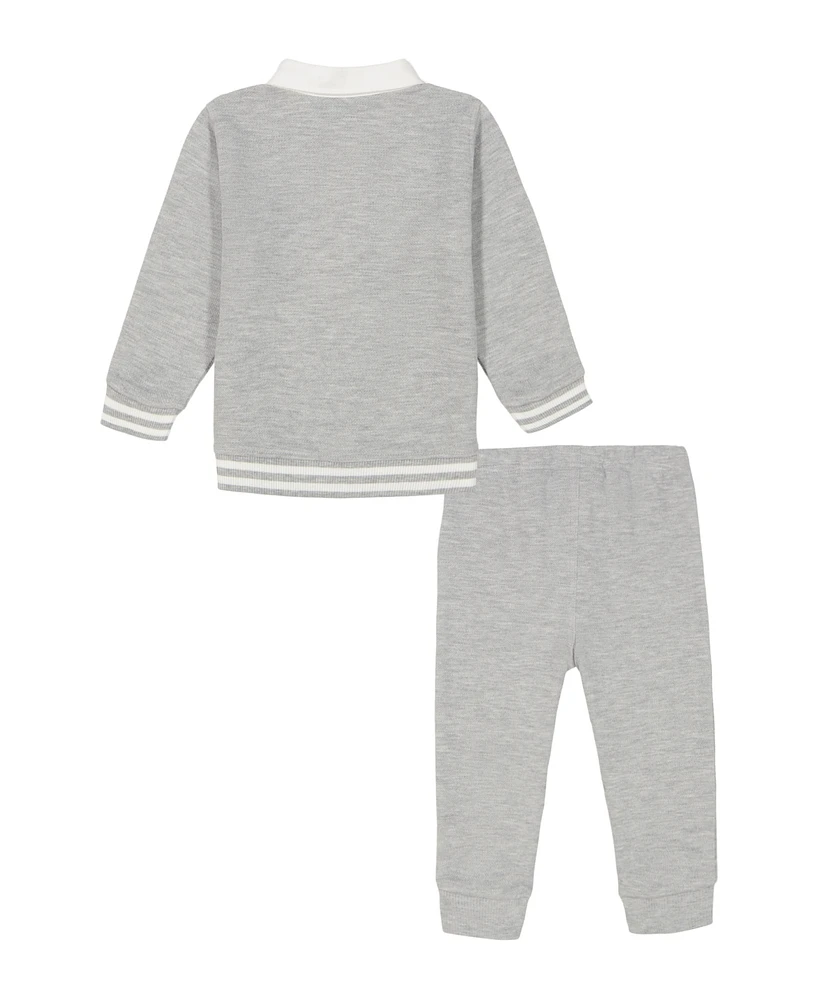 Tommy Hilfiger Baby Boy Long Sleeve Polo and Joggers 2-Piece Set