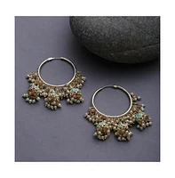 Sohi Women's Bell Hoop Earrings