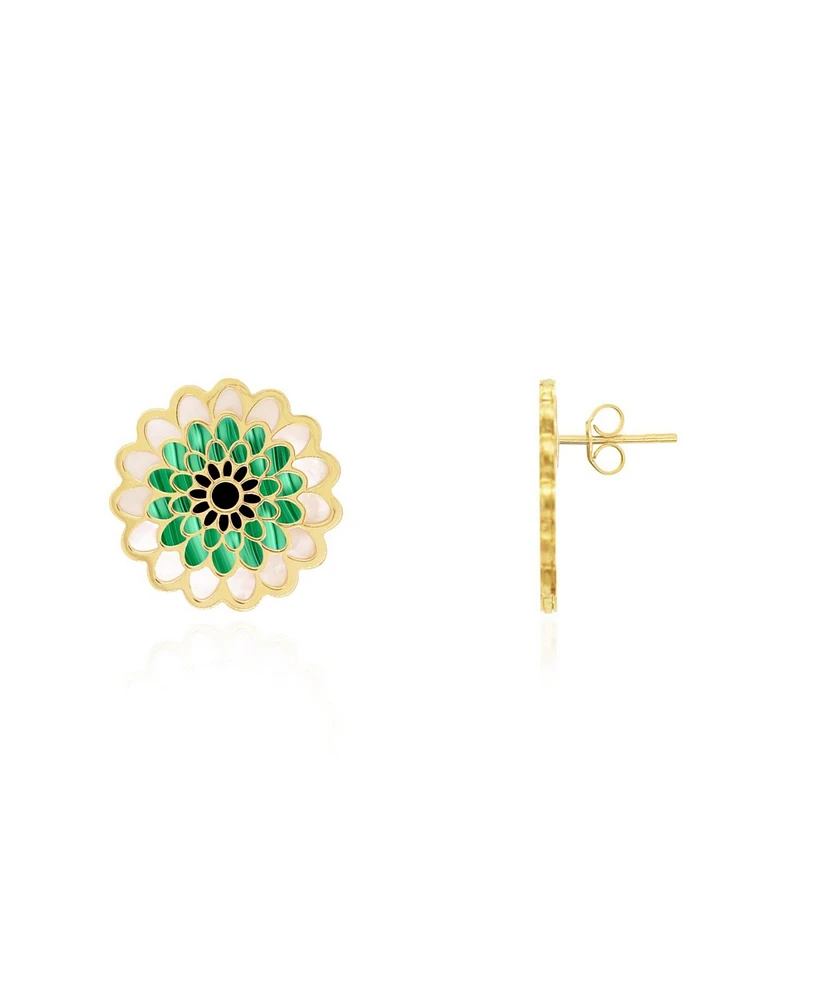 The Lovery Dahlia Flower Stud Earrings