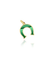 The Lovery Malachite Horseshoe Charm 14K Gold 12 millimeters