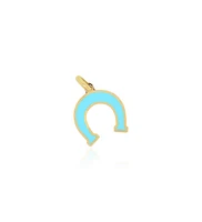 The Lovery Turquoise Horseshoe Charm 14K Gold 9 millimeters