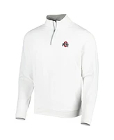 Peter Millar Men's White Ohio State Buckeyes Perth Performance Quarter-Zip Top