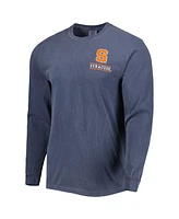 Image One Men's Navy Syracuse Orange Circle Campus Scene Long Sleeve T-Shirt