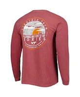 Image One Men's Maroon Virginia Tech Hokies Circle Campus Scene Long Sleeve T-Shirt