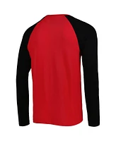 New Era Men's Red Atlanta Falcons Current Raglan Long Sleeve T-Shirt