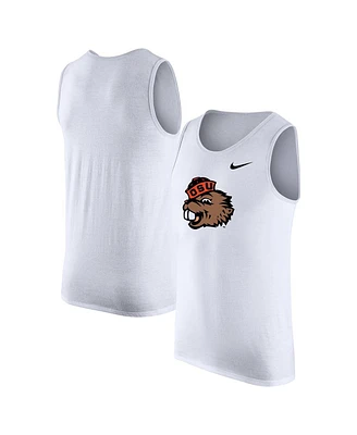 Nike Men's White Oregon State Beavers Vintage Logo Performance Tank Top