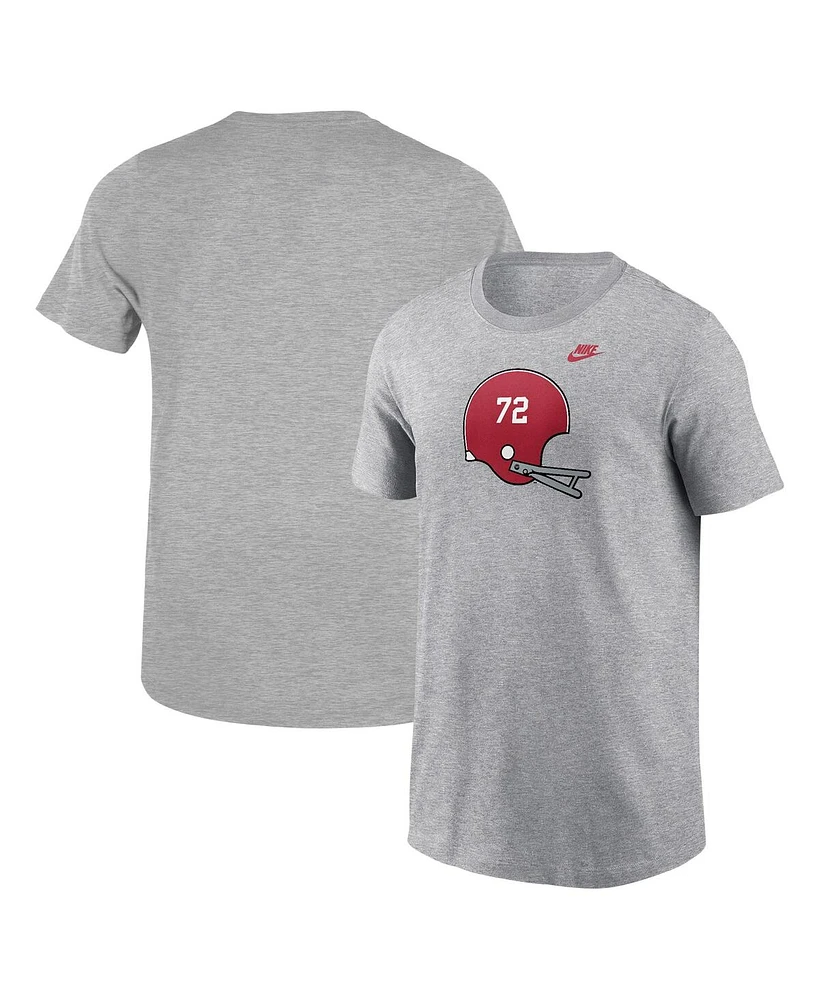 Nike Big Boys and Girls Heather Gray Alabama Crimson Tide Helmet T-Shirt