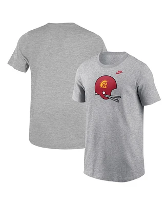 Nike Big Boys and Girls Heather Gray Usc Trojans Helmet T-Shirt