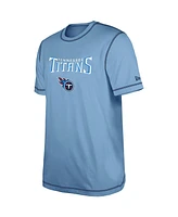 New Era Men's Light Blue Tennessee Titans Third Down Puff Print T-Shirt