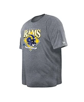 New Era Men's Gray Los Angeles Rams Big Tall Helmet T-Shirt