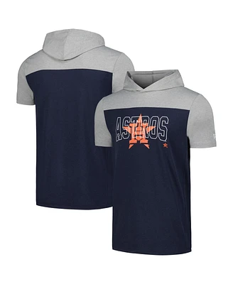 New Era Men's Navy Houston Astros Active Brushed Hoodie T-Shirt