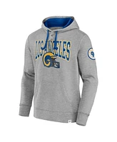 Fanatics Men's Heather Gray Los Angeles Rams Label Maker Pullover Hoodie