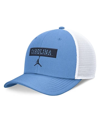 Jordan Men's Carolina Blue/White North Carolina Tar Heels 2024 Sideline Trucker Adjustable Hat