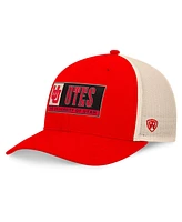 Top of the World Men's Red/Natural Utah Utes Bennett Trucker Adjustable Hat