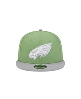 New Era Men's Green/Gray Philadelphia Eagles Two-Tone Color Pack 9FIFTY Snapback Hat