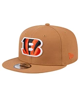 New Era Men's Tan Cincinnati Bengals Color Pack 9FIFTY Snapback Hat with Side Patch