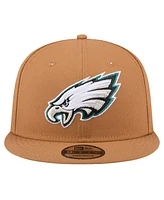 New Era Men's Tan Philadelphia Eagles Color Pack 9FIFTY Snapback Hat with Side Patch