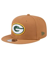 New Era Men's Tan Green Bay Packers Color Pack 9FIFTY Snapback Hat with Side Patch