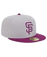 New Era Men's Gray/Purple San Francisco Giants Two-Tone Color Pack 59FIFTY Fitted Hat