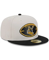 New Era Men's Stone/Black Pittsburgh Steelers 2024 Sideline Historic 59FIFTY Fitted Hat