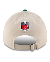 New Era Men's Stone/Green New York Jets 2024 Sideline Historic 9TWENTY Adjustable Hat