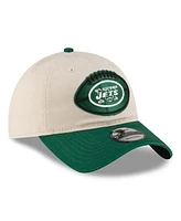 New Era Men's Stone/Green New York Jets 2024 Sideline Historic 9TWENTY Adjustable Hat