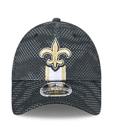 New Era Men's Black New Orleans Saints 2024 Sideline 9FORTY Stretch-Snap Hat