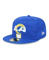 New Era Men's Royal Los Angeles Rams 2024 Sideline 59FIFTY Fitted Hat