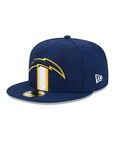 New Era Men's Navy Los Angeles Chargers 2024 Sideline 59FIFTY Fitted Hat