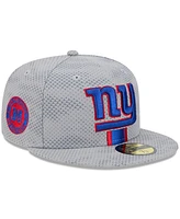 New Era Men's Gray York Giants 2024 Sideline 59FIFTY Fitted Hat