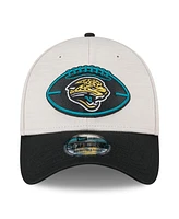 New Era Men's Stone/Teal Jacksonville Jaguars 2024 Sideline Historic 39THIRTY Flex Hat