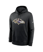 Nike Men's Black Baltimore Ravens Club Logo Pullover Hoodie