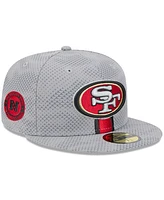 New Era Men's Gray San Francisco 49ers 2024 Sideline 59FIFTY Fitted Hat