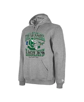 New Era Men's Heather Gray Philadelphia Eagles Retro Pullover Hoodie