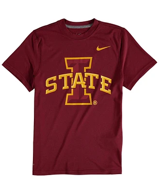 Nike Big Boys and Girls Iowa State Cyclones Cardinal Logo Legend Performance T-Shirt