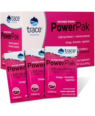 Trace Minerals Power Pak Electrolyte Powder Packets | 1200 mg Vitamin C, Zinc, Magnesium | Boost Immunity