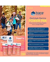 Trace Minerals Power Pak Electrolyte + Immunity Boost Drink Packets | 1200 mg Vitamin C, Elderberry, Zinc, D3, B6, B12 | Immunity, Hydration