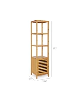 Slickblue Wicker Floor Cabinet – Elegant and Functional Storage for Any Room