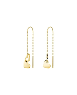 Rosefield Thread-chain Double Heart Earring