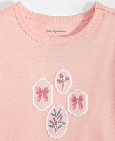 First Impressions Baby Girls Delicate Stamps Graphic Long-Sleeve T-Shirt, Created for Macy's