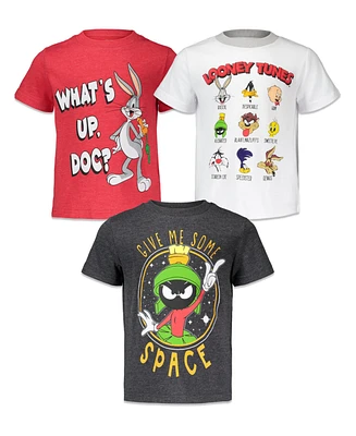 Looney Tunes Toddler Boys Marvin the Martian Bugs Bunny 3 Pack T-Shirts to